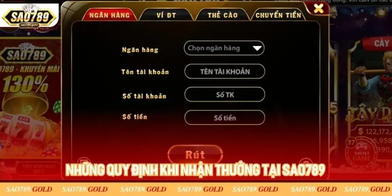 Những quy định khi nhận thưởng tại Sao789 Những quy định khi nhận thưởng tại Sao789